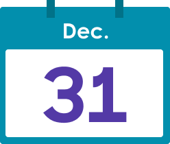 Calendar icon of December 31.