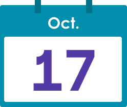 Calendar icon of October 17.
