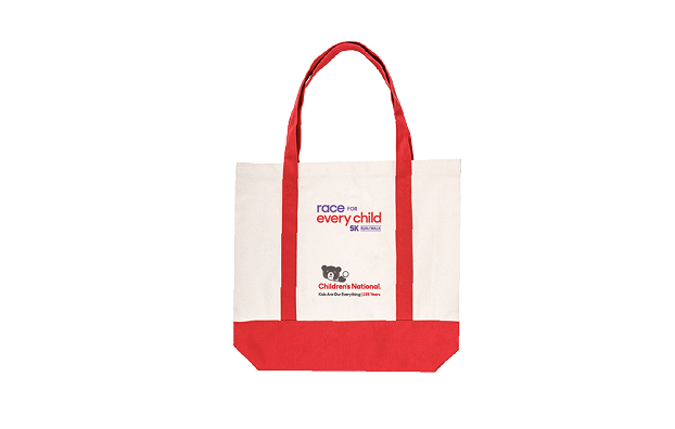 Race for Every Child tote bag.
