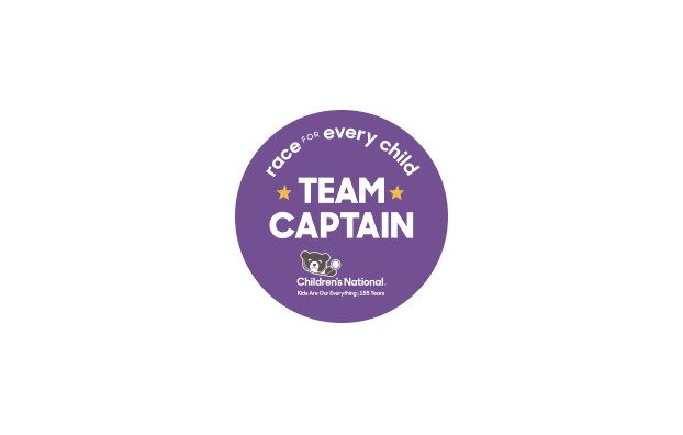 Race for Every Child team captain lapel pin.