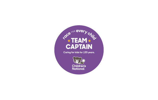 Race for Every Child team captain lapel pin.