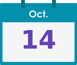 October 14 calendar icon.