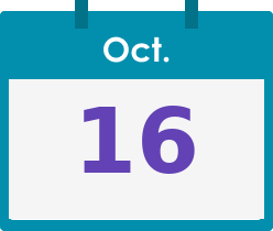 October 16 calendar icon.